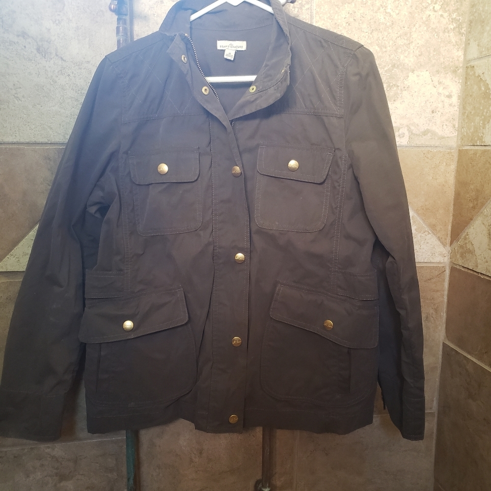 L.L. Bean signature dark green waxed field jacket Size M